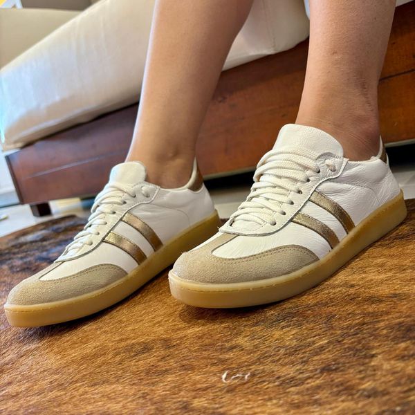 TENIS SAMBA BRANCO/ OURO LIGHT