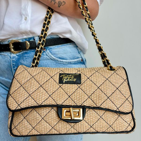 BOLSA RAISSA MATELASSE - RAFIA