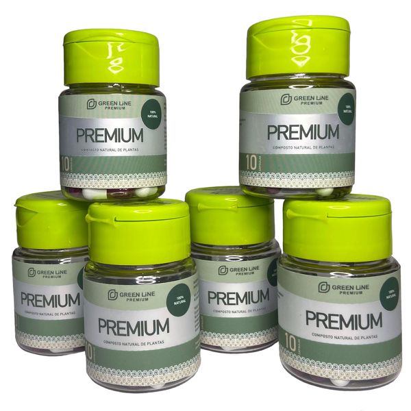 6 frascos de Green line premium original - Emagrecedor natural - 60 cápsulas *Nova fórmula*