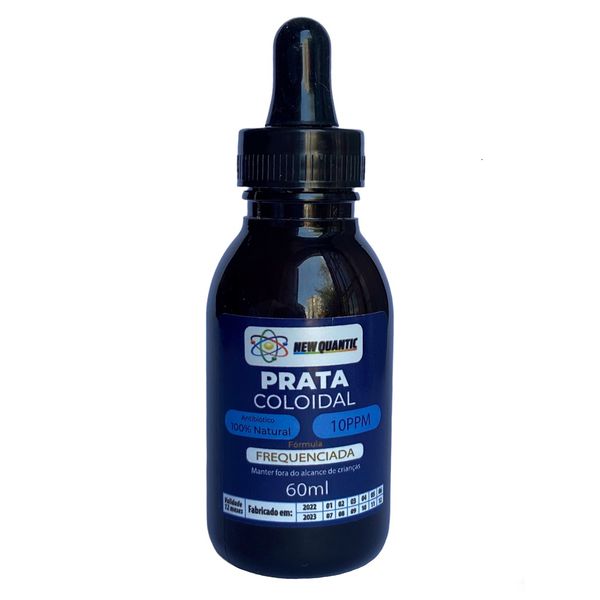 Prata coloidal 10ppm frequenciada com conta gotas - 60ml 