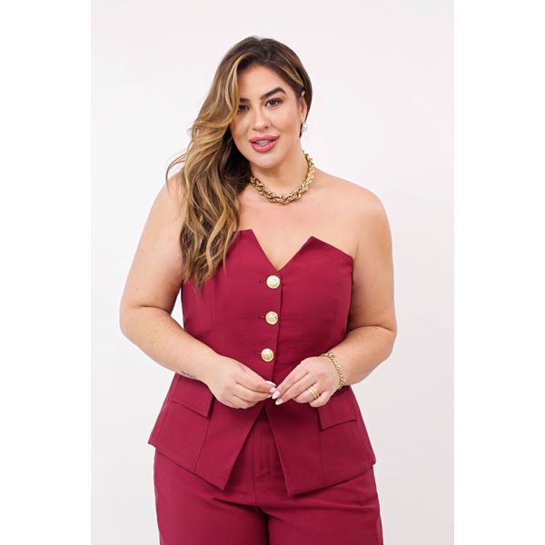 Corset Nick Wine | TAMTAUM PLUS SIZE FASHION