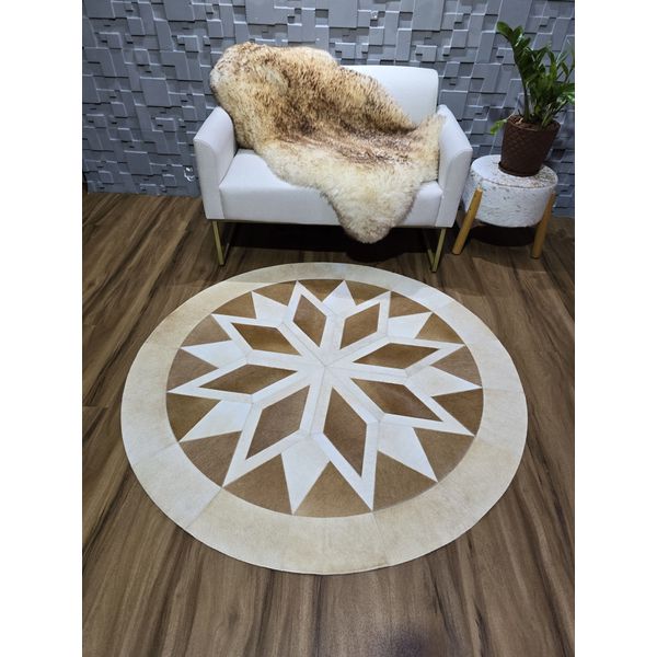 Mandala bege e branca