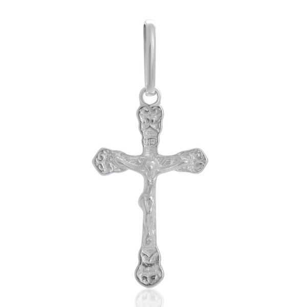 Pingente Crucifixo com Cristo Lenho em Prata 925