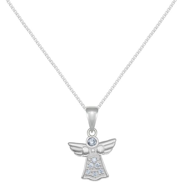 Pingente Anjo com Zircônia Cristal em Prata 925