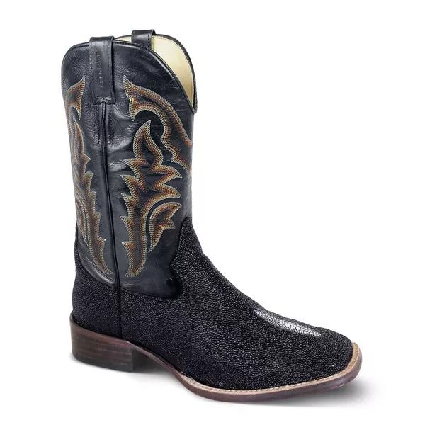 Bota Texana Masculina Exótica Couro Arraia Preto e Dallas Preto – Tatu Virado 