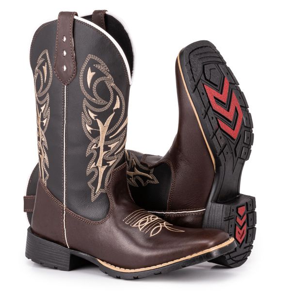 Cano Curto Bota Country Wrangler BOTINA COUNTRY MASCULINA EM COURO