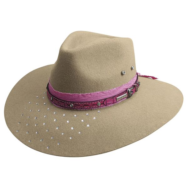Chapéu Cavalgada Feltro 20x Strass e Bandinha Rosa Marcatto