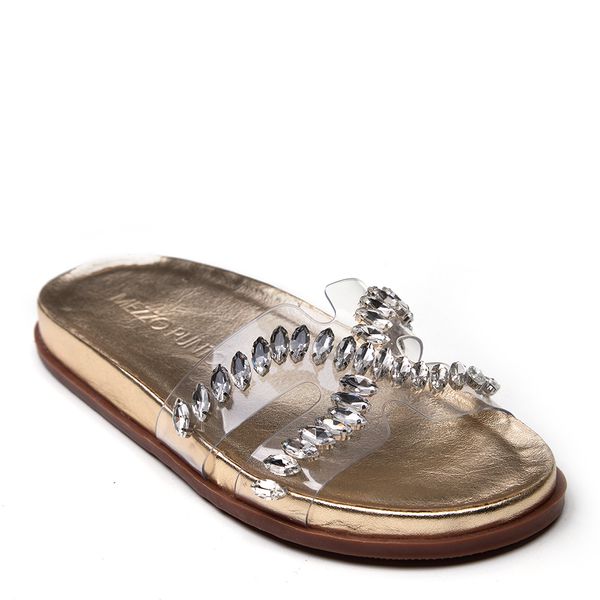 PAPETE STELLA COURO METALIZADO OURO LIGHT