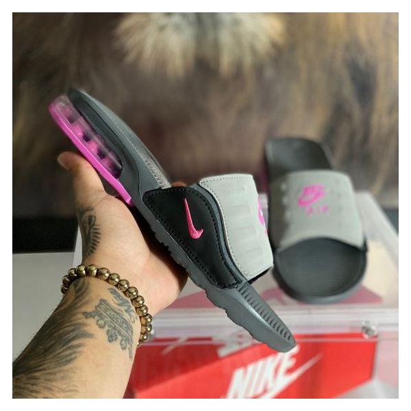 Chinelo Slid NK Air Max Camden Cinza Rosa