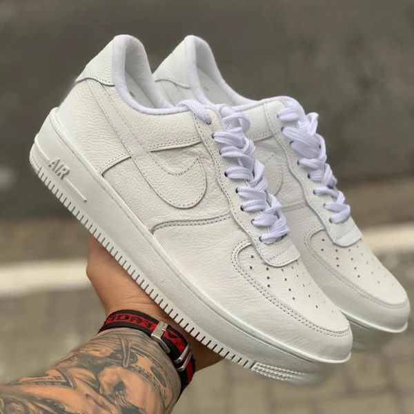 TENIS NK AIR FORCE 1 COURO BRANCO/BRANCO 