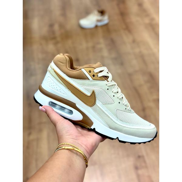 Tenis Nk Air Max Bw Couro Branco/Bege/Caramelo
