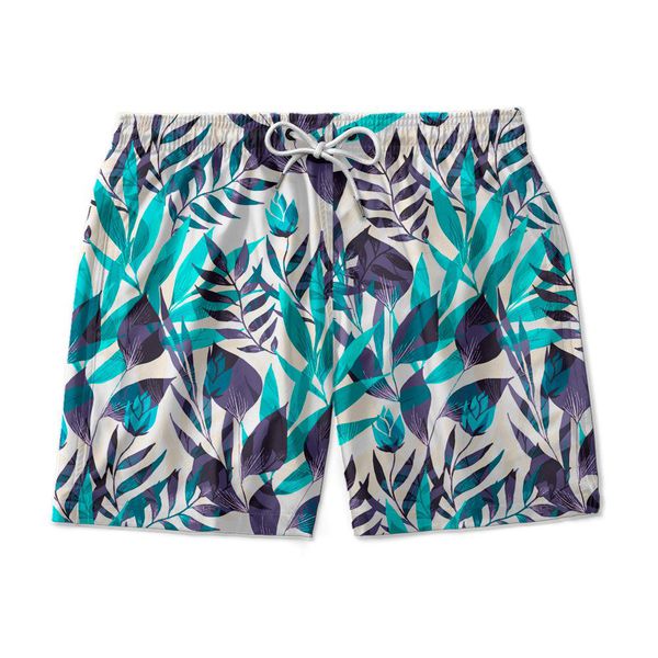 SHORT PRAIA FLORAL ART CORES