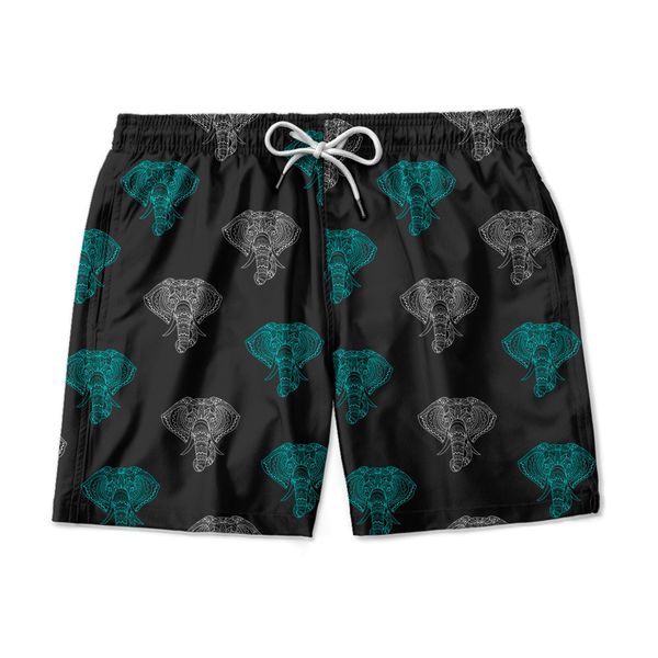 SHORT PRAIA PRETO ELEFANTE