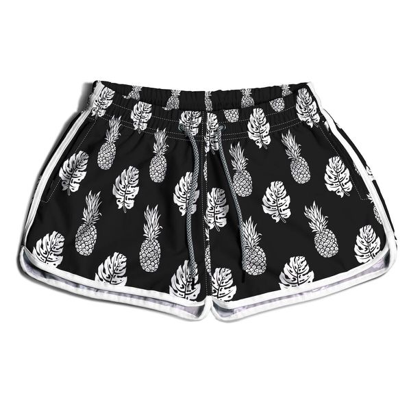 SHORT PRAIA FEMININO ABACAXI BG BLACK