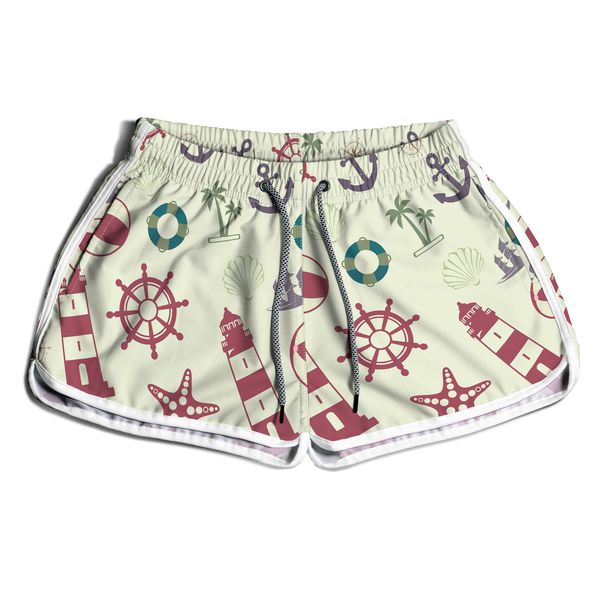 SHORT PRAIA FEMININO ANCORAS FAROL