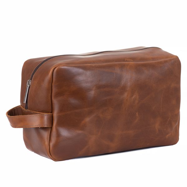 Necessaire Masculina em Couro Castor