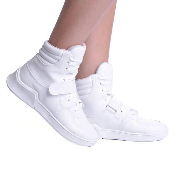 Bawmi Cano Sapato Cano Longo Branco Tenis Sneaker Bawmi Cano Alto