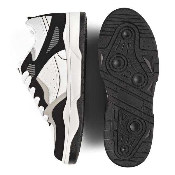 Tênis Casual Street Court Branco e Preto | Tênis Logus