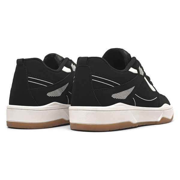 Tênis Casual Street Court Preto e Caramelo | Tênis Logus
