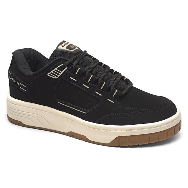 Tênis Street Flip Logus Preto e Champanhe | Tênis Logus