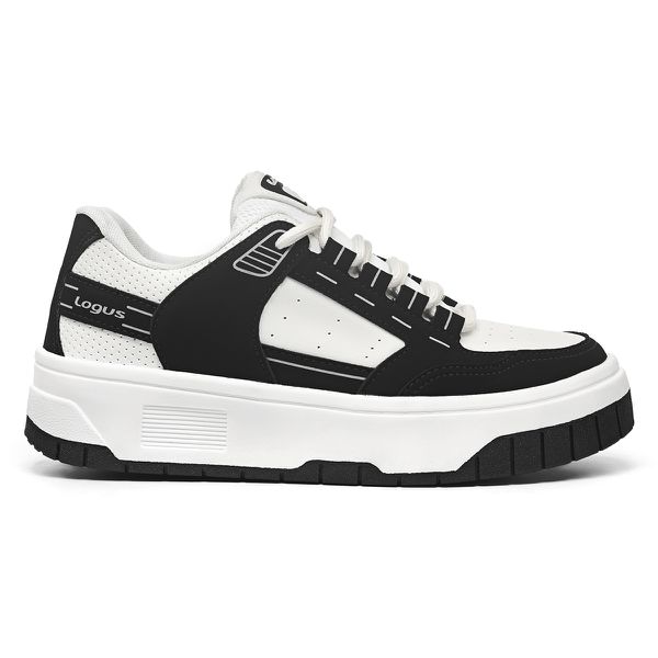 Tênis Casual Street Fend Branco e Preto