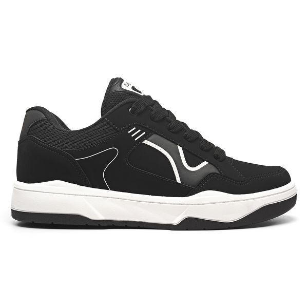 Tênis Casual Street Fusion Preto e Branco