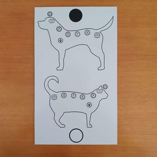 Gráfico Figuras Animais Chakras Gato e Cachorro PS PVC