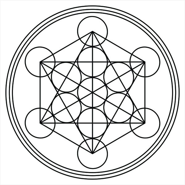 Gráfico Cubo de Metatron PS PVC