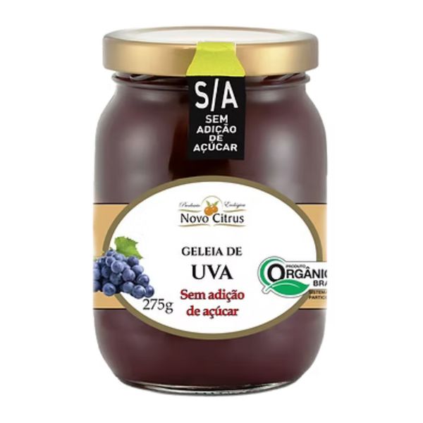 GELEIA DE UVA SEM ADIÇÃO DE AÇUCAR - NOVOCITRUS - 275G.