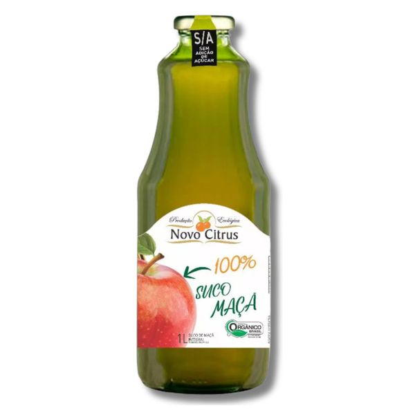 SUCO DE MAÇÃ INTEGRAL ORGÂNICO - NOVOCITRUS - 1L.