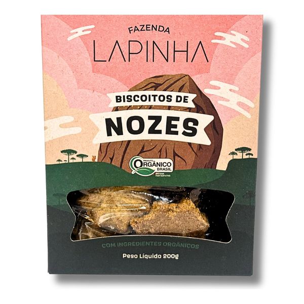 BISCOITO DE NOZES - FAZENDA LAPINHA- 200G.