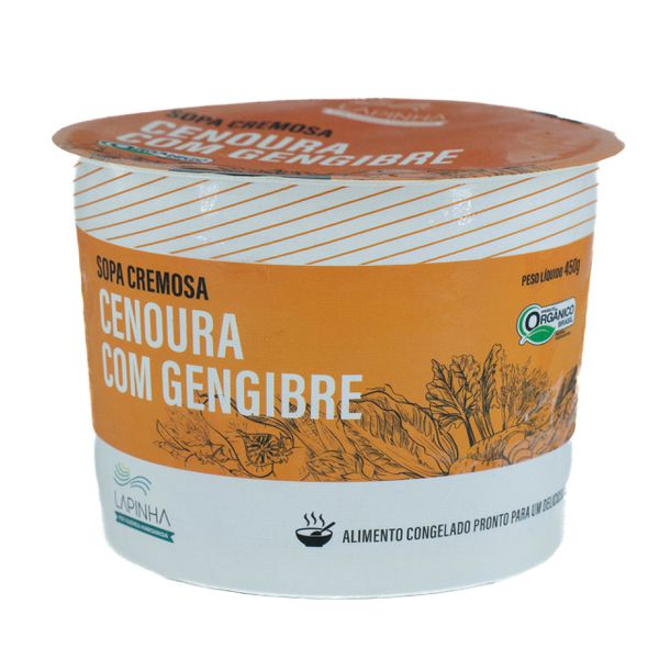 SOPA DE CENOURA COM GENGIBRE - LAPINHA - 450ML.