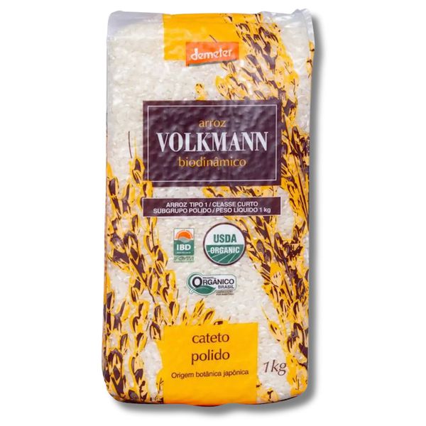 ARROZ CATETO POLIDO BIODINÂMICO - VOLKMANN - 1 KG.