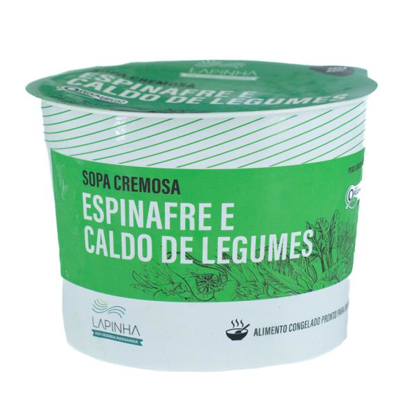 SOPA DE ESPINAFRE E CALDO DE LEGUMES - LAPINHA - 450ML.