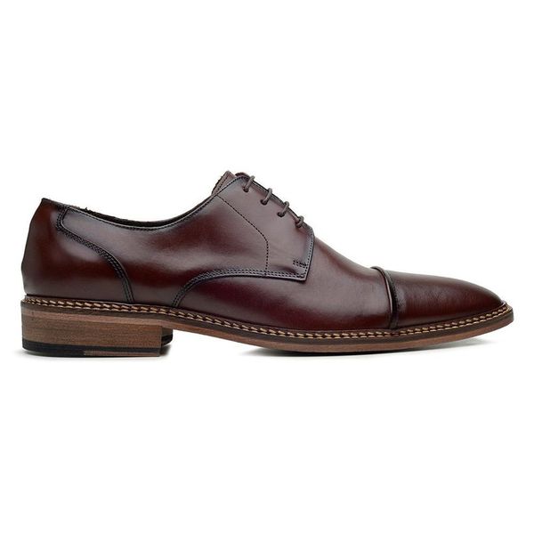 60413TW-Sapato Social Masculino feito a mão em couro Loafer premium 60413 Marrom