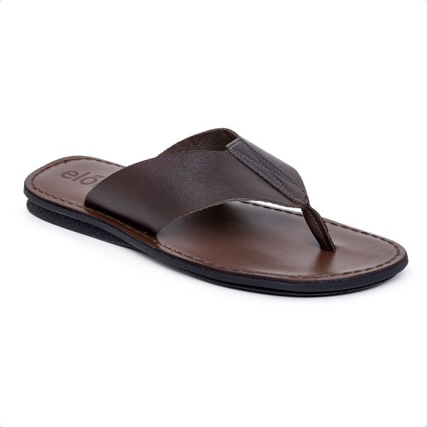 R28TCW-Sandalia Masculina couro descanso, elegancia conforto Marrom