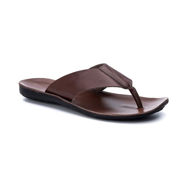 R13TCW-Sandalia Masculina couro descanso, elegancia conforto Marrom