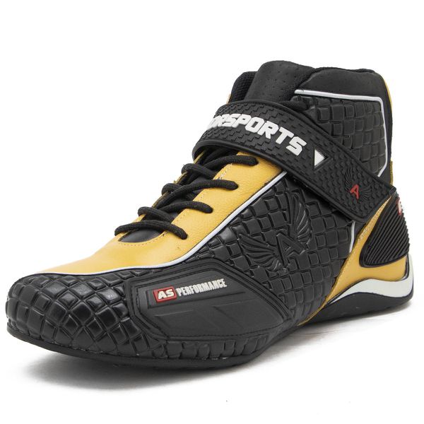315AT Tenis Performance de couro, p/motociclista, Kart 315A Amarelo