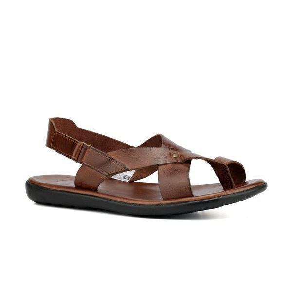 R4TCW-Sandalia Masculina couro descanso,elegancia conforto Marrom