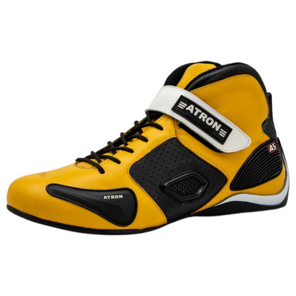 Bota motors de couro Corrida ideal p/automobilismo 314 Amarelo