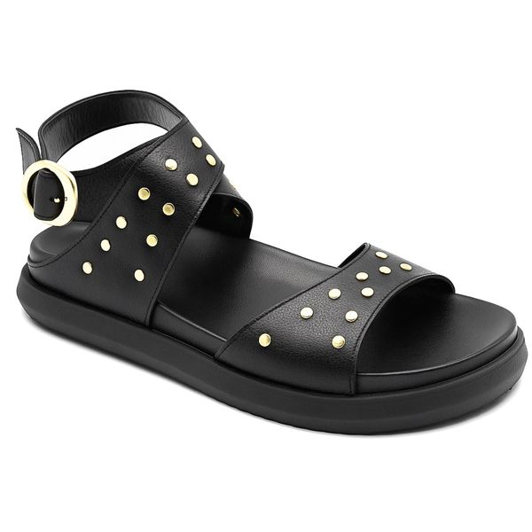004P10FP-Papete Flatform em Napa forrada Conforto Estilo design atual Preto