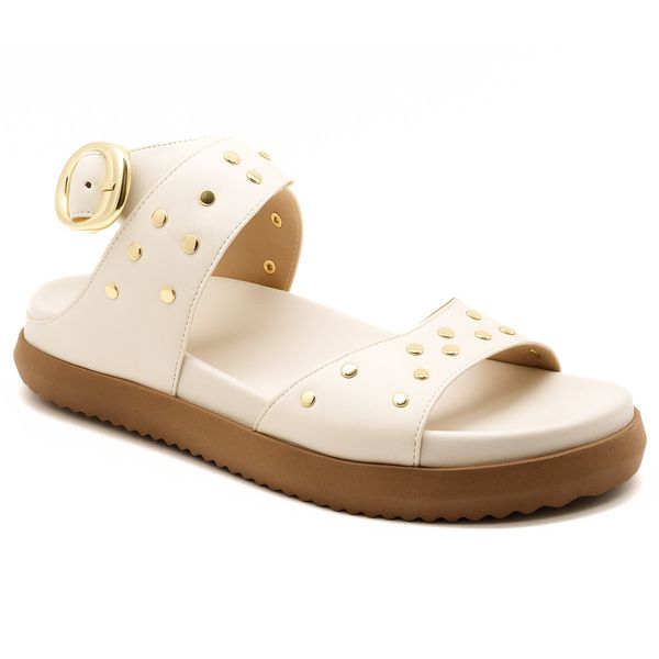 004P10FP-Papete Flatform em Napa forrada Conforto Estilo design atual offwhite
