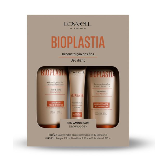 4606LW-Kit Bioplastia Reconstrutor(shamp+masc+cond) LOWELL
