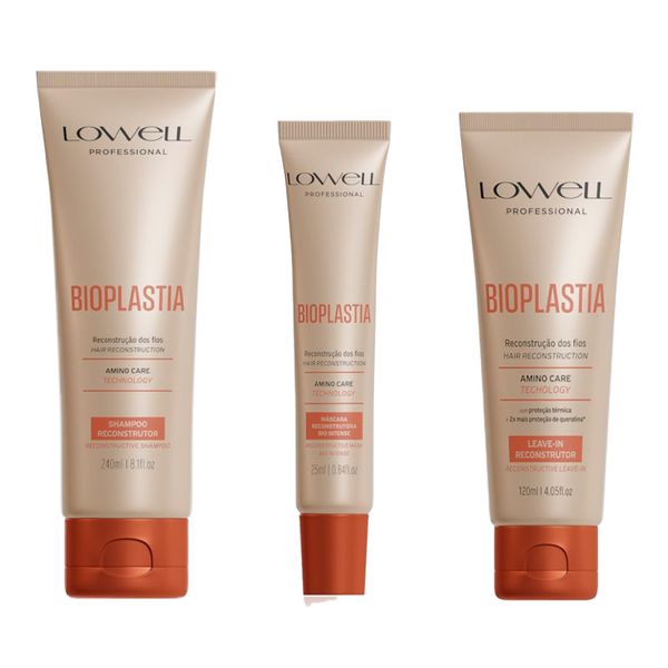 4610LW-Kit Bioplastia LOWELL Shamp240ml+Mascara 25ml+Leave-in 120ml