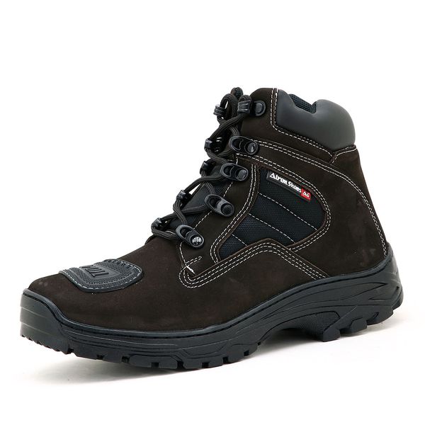 245AT-Bota motociclista e adventure trekking Atron Shoes na cor cafe