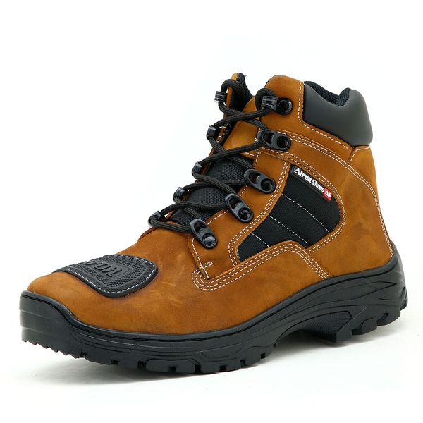 245AT-Bota motociclista e adventure trekking Atron Shoes na cor Castor
