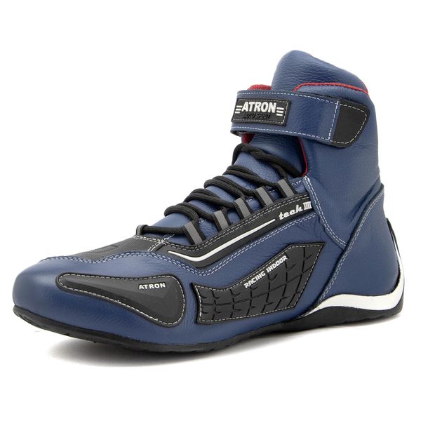 Kart, tenis de couro natural cores com reforços borracha 313 Azul