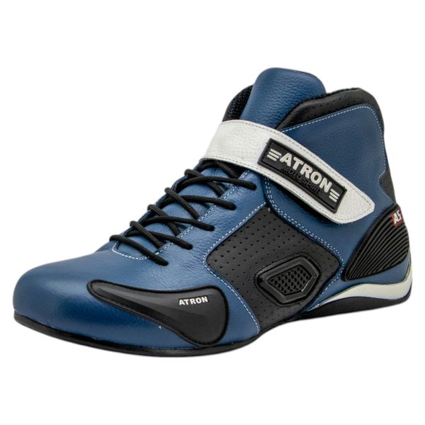 Bota motors de couro Corrida ideal p/automobilismo 314 Azul