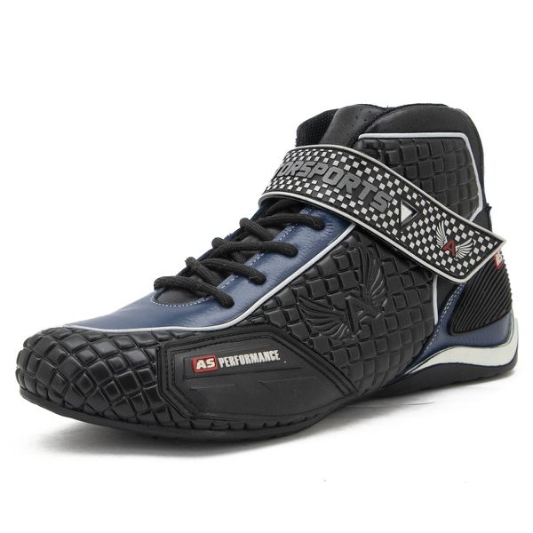315AT Tenis Performance de couro, p/motociclista, Kart 315A Azul