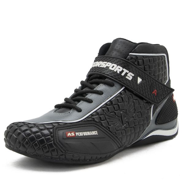 315AT Tenis Performance de couro, p/motociclista, Kart 315A Cinza
